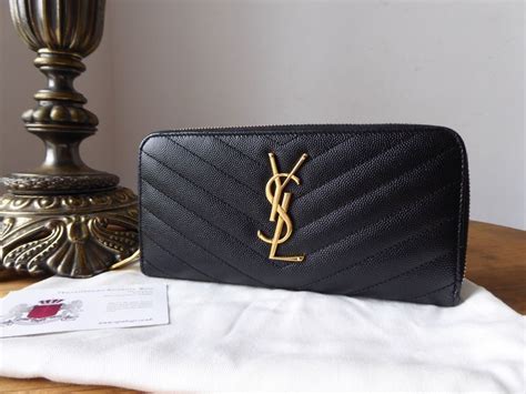 ysl monogram continental zip-around wallet|ysl wallet woman.